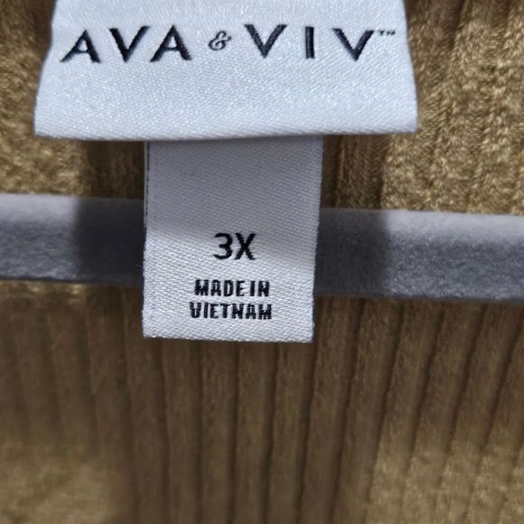 Ava & Viv Mustard Brown Sleeveless Top Size 3X - Picture 2 of 4